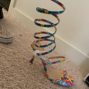 Tie dye heels